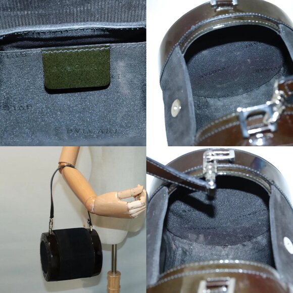 BVLGARI Hand Bag Suede Brown Auth hk1677 - Picture 13 of 14